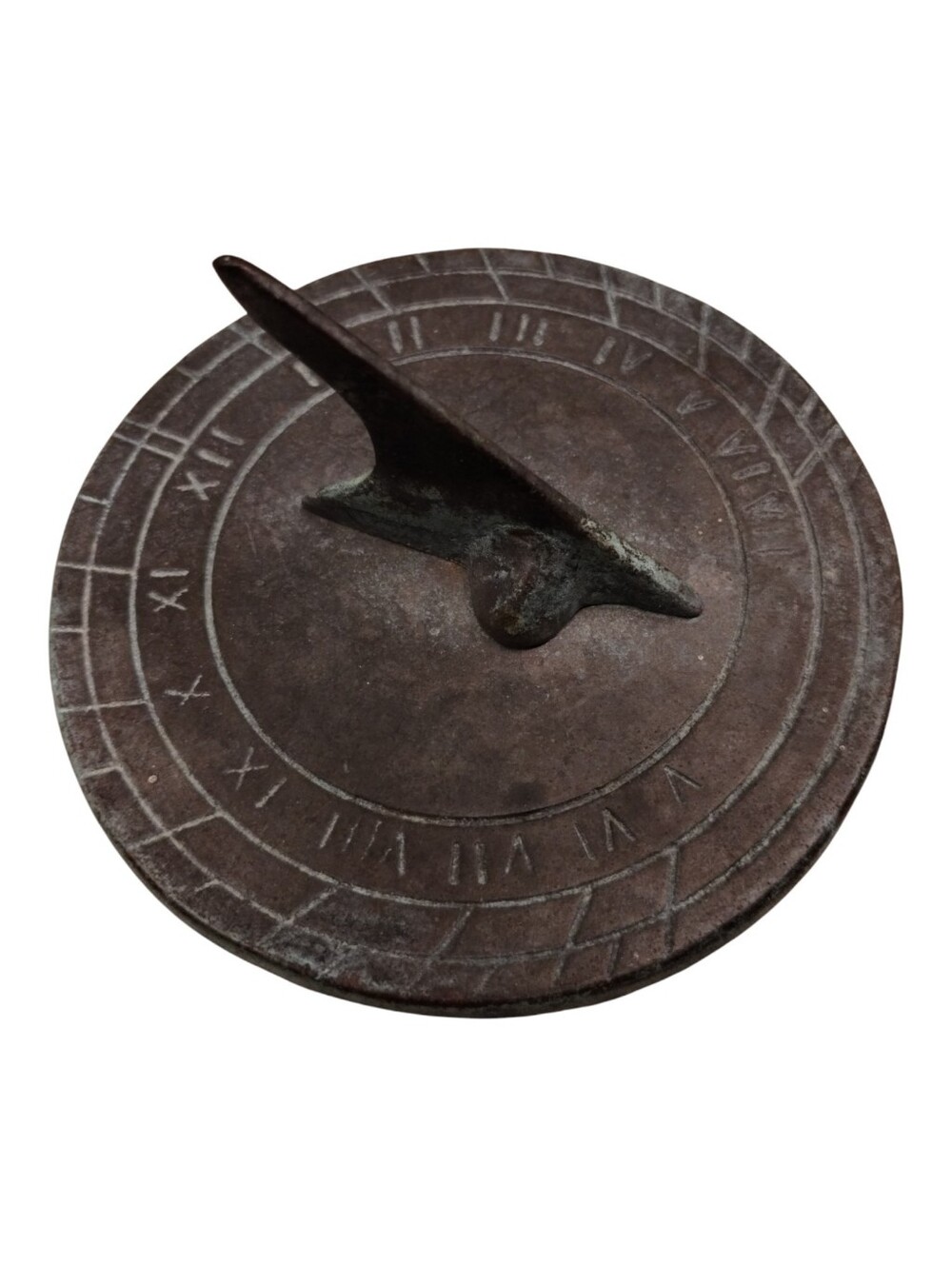 Antique Brass Sundial Paperweight Virginia Metalcrafters Small